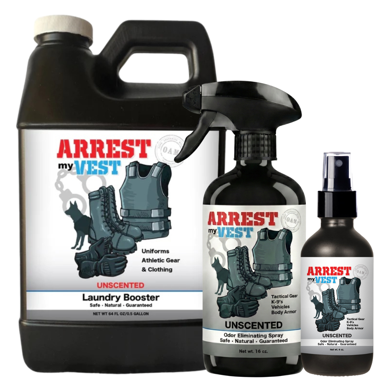 Laundry Booster 64 oz, 16 oz Spray, and 4 oz Spray Bundle