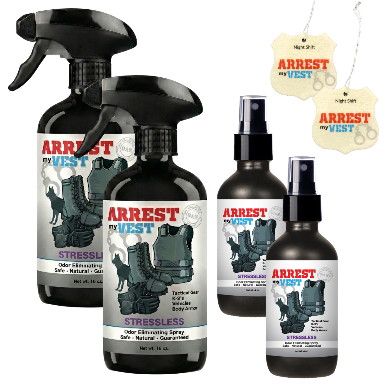 Buy 2 Get 4 FREE - (2) 16 oz Sprays, (2) 4 oz Sprays, + 2 Air Fresheners