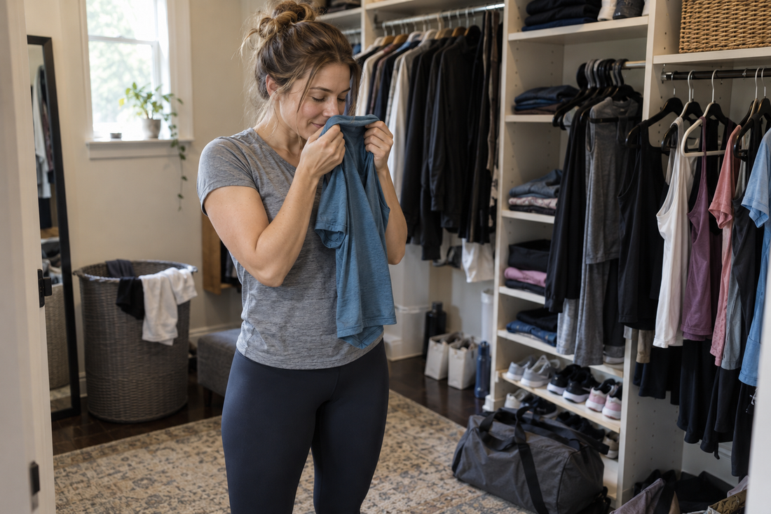 how to get smell out of gym clothes, why do my workout clothes still smell, workout gear odor