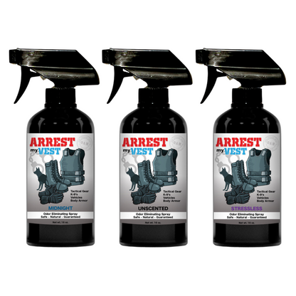Buy 2 Get 1 FREE 16 oz Spray - Two Arrest My Vest Sprays + 1 The Stink Solution Spray of Choice | Odor Eliminating Spray