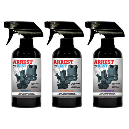 Buy 2 Get 1 FREE 16 oz Spray - Two Arrest My Vest Sprays + 1 The Stink Solution Spray of Choice | Odor Eliminating Spray