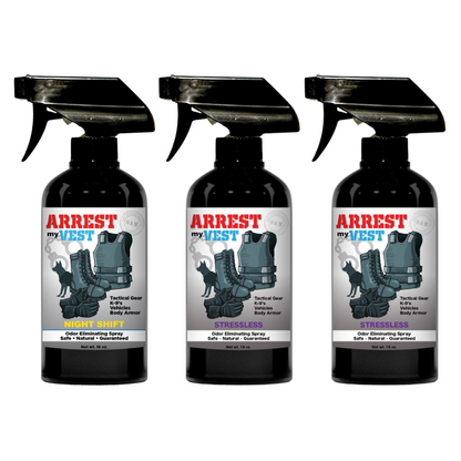 Buy 2 Get 1 FREE 16 oz Spray - Two Arrest My Vest Sprays + 1 The Stink Solution Spray of Choice | Odor Eliminating Spray