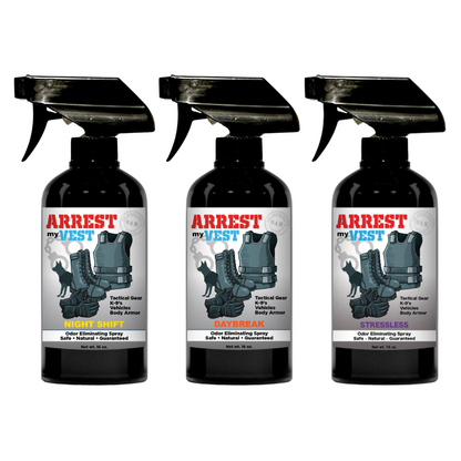 Buy 2 Get 1 FREE 16 oz Spray - Two Arrest My Vest Sprays + 1 The Stink Solution Spray of Choice | Odor Eliminating Spray