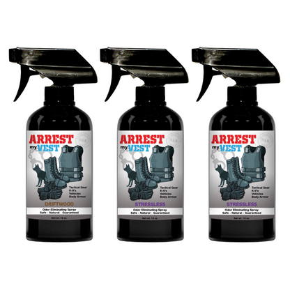 Buy 2 Get 1 FREE 16 oz Spray - Two Arrest My Vest Sprays + 1 The Stink Solution Spray of Choice | Odor Eliminating Spray