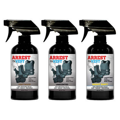 Buy 2 Get 1 FREE 16 oz Spray - Two Arrest My Vest Sprays + 1 The Stink Solution Spray of Choice | Odor Eliminating Spray