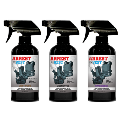 Buy 2 Get 1 FREE 16 oz Spray - Two Arrest My Vest Sprays + 1 The Stink Solution Spray of Choice | Odor Eliminating Spray