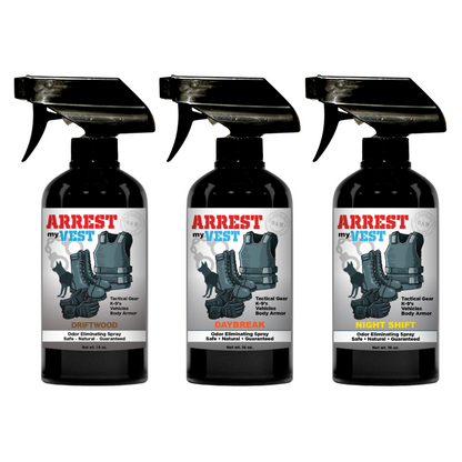 Buy 2 Get 1 FREE 16 oz Spray - Two Arrest My Vest Sprays + 1 The Stink Solution Spray of Choice | Odor Eliminating Spray
