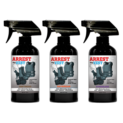 Buy 2 Get 1 FREE 16 oz Spray - Two Arrest My Vest Sprays + 1 The Stink Solution Spray of Choice | Odor Eliminating Spray