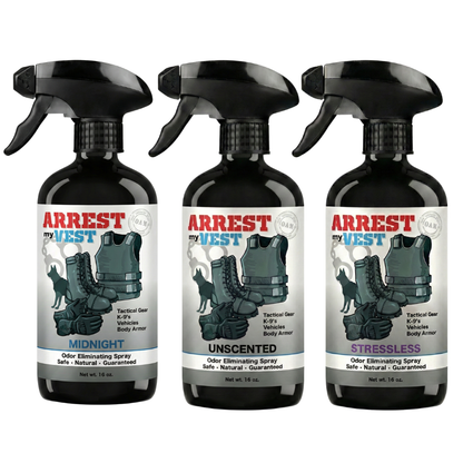 Buy 2 Get 1 FREE 16 oz Spray - Two Arrest My Vest Sprays + 1 The Stink Solution Spray of Choice | Odor Eliminating Spray