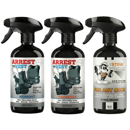 Buy 2 Get 1 FREE 16 oz Spray - Two Arrest My Vest Sprays + 1 The Stink Solution Spray of Choice | Odor Eliminating Spray