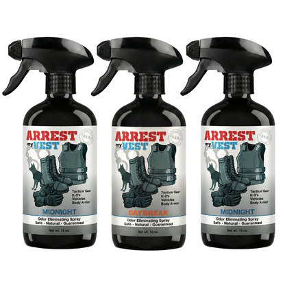 Buy 2 Get 1 FREE 16 oz Spray - Two Arrest My Vest Sprays + 1 The Stink Solution Spray of Choice | Odor Eliminating Spray