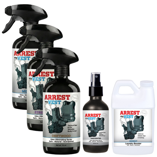 Buy 3 Get Sample Bundle FREE - Midnight (16 oz), Stressless (16 oz), Driftwood (16 oz), Unscented (4 oz), + Midnight Mini Laundry Booster | Odor Eliminating Spray