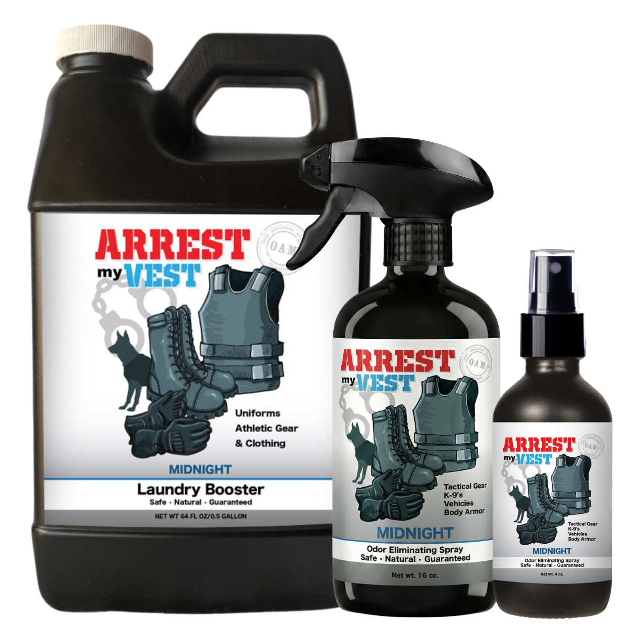 Laundry Booster 64 oz, 16 oz Spray, and 4 oz Spray Bundle