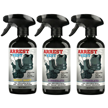 Buy 2 Get 1 FREE 16 oz Spray - Two Arrest My Vest Sprays + 1 The Stink Solution Spray of Choice | Odor Eliminating Spray