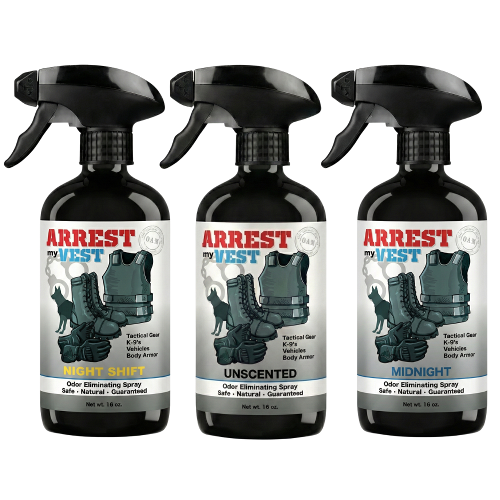Buy 2 Get 1 FREE 16 oz Spray - Two Arrest My Vest Sprays + 1 The Stink Solution Spray of Choice | Odor Eliminating Spray