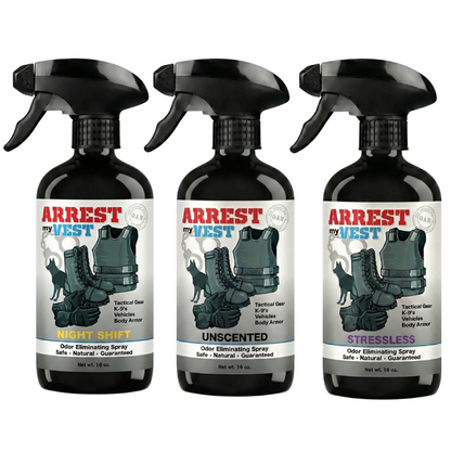 Buy 2 Get 1 FREE 16 oz Spray - Two Arrest My Vest Sprays + 1 The Stink Solution Spray of Choice | Odor Eliminating Spray