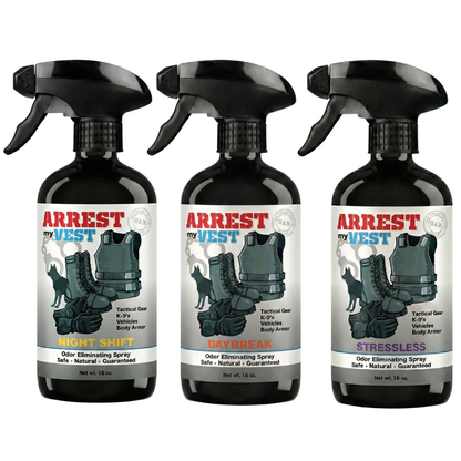 Buy 2 Get 1 FREE 16 oz Spray - Two Arrest My Vest Sprays + 1 The Stink Solution Spray of Choice | Odor Eliminating Spray