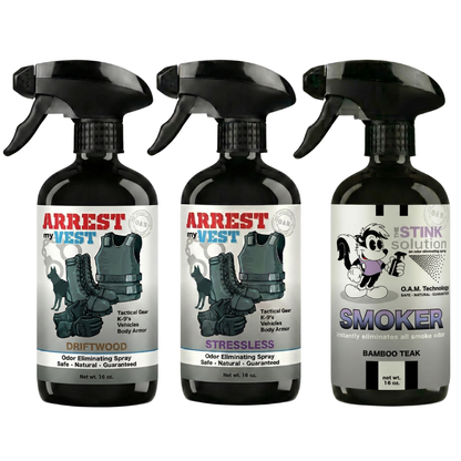 Buy 2 Get 1 FREE 16 oz Spray - Two Arrest My Vest Sprays + 1 The Stink Solution Spray of Choice | Odor Eliminating Spray