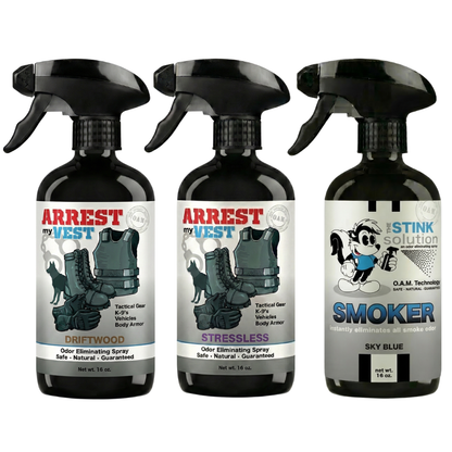 Buy 2 Get 1 FREE 16 oz Spray - Two Arrest My Vest Sprays + 1 The Stink Solution Spray of Choice | Odor Eliminating Spray