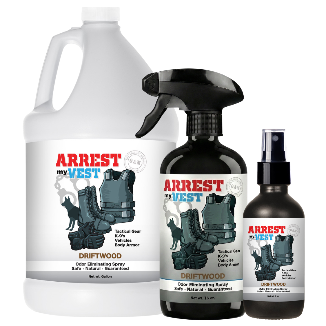 Odor Eliminating Spray in Gallon, 16 oz, and 4 oz Create Your Own Bundle