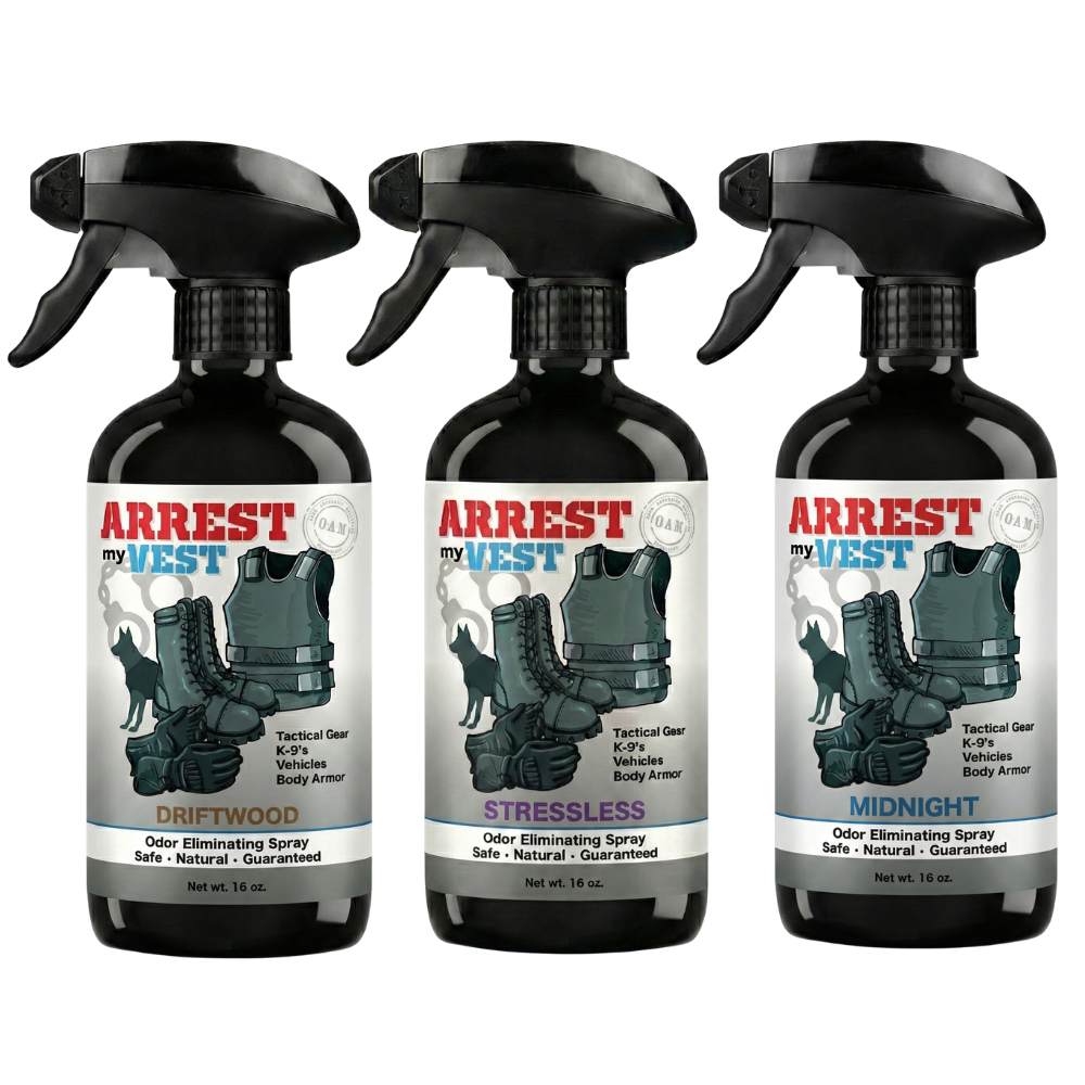 Buy 2 Get 1 FREE 16 oz Spray - Two Arrest My Vest Sprays + 1 The Stink Solution Spray of Choice | Odor Eliminating Spray