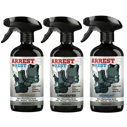Buy 2 Get 1 FREE 16 oz Spray - Two Arrest My Vest Sprays + 1 The Stink Solution Spray of Choice | Odor Eliminating Spray