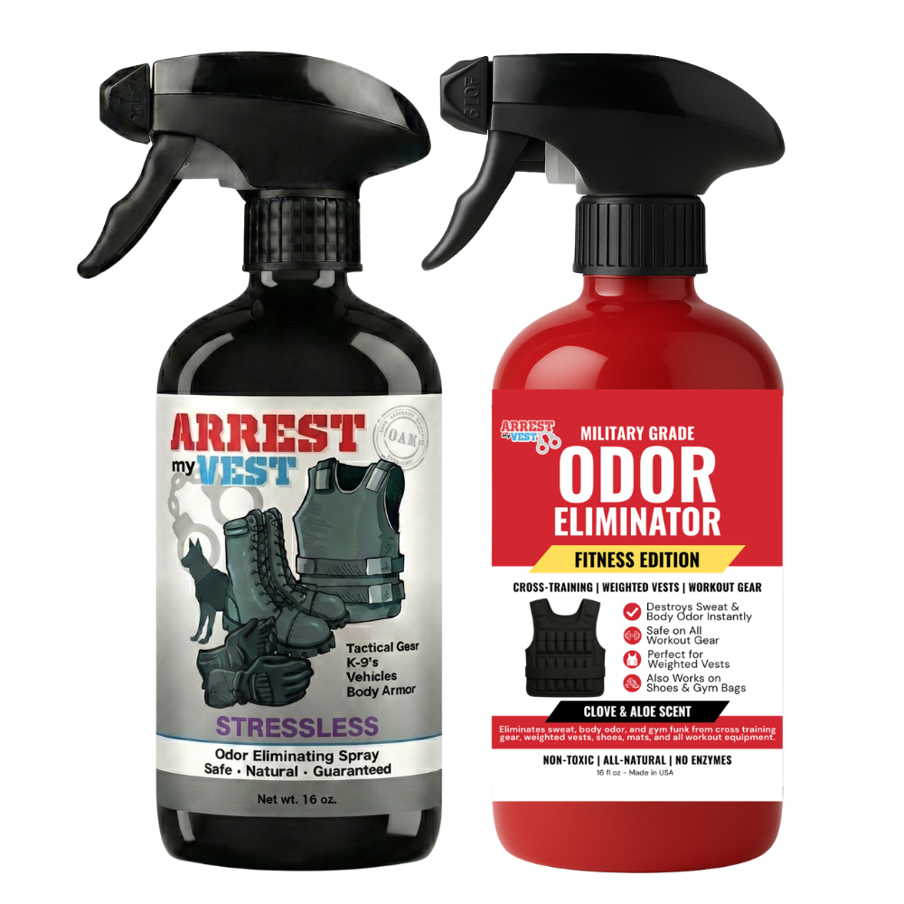 Double Pack - Original Arrest My Vest 16 oz + NEW Fitness Edition 16 oz | Odor Eliminating Spray