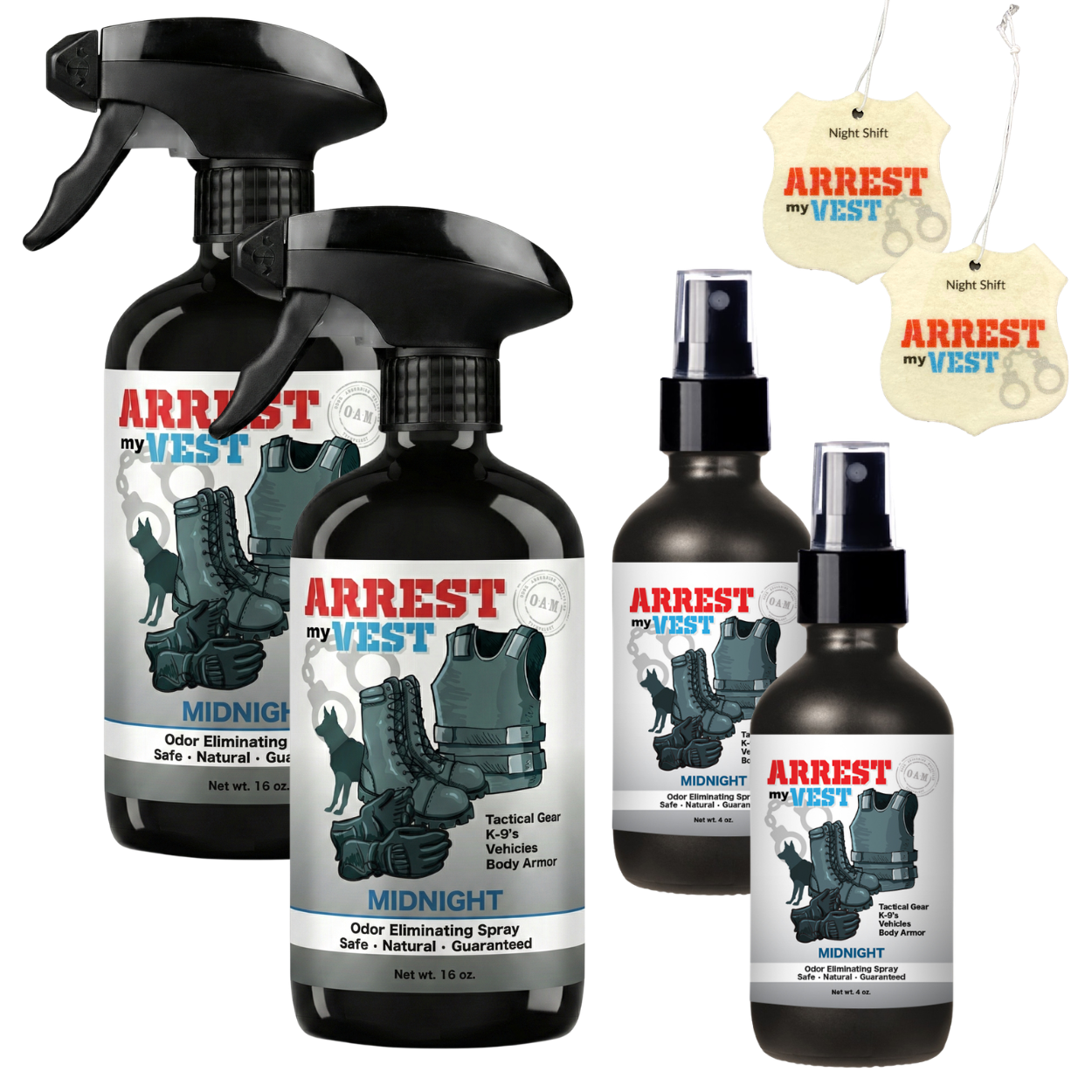 Buy 2 Get 4 FREE - (2) 16 oz Sprays, (2) 4 oz Sprays, + 2 Air Fresheners