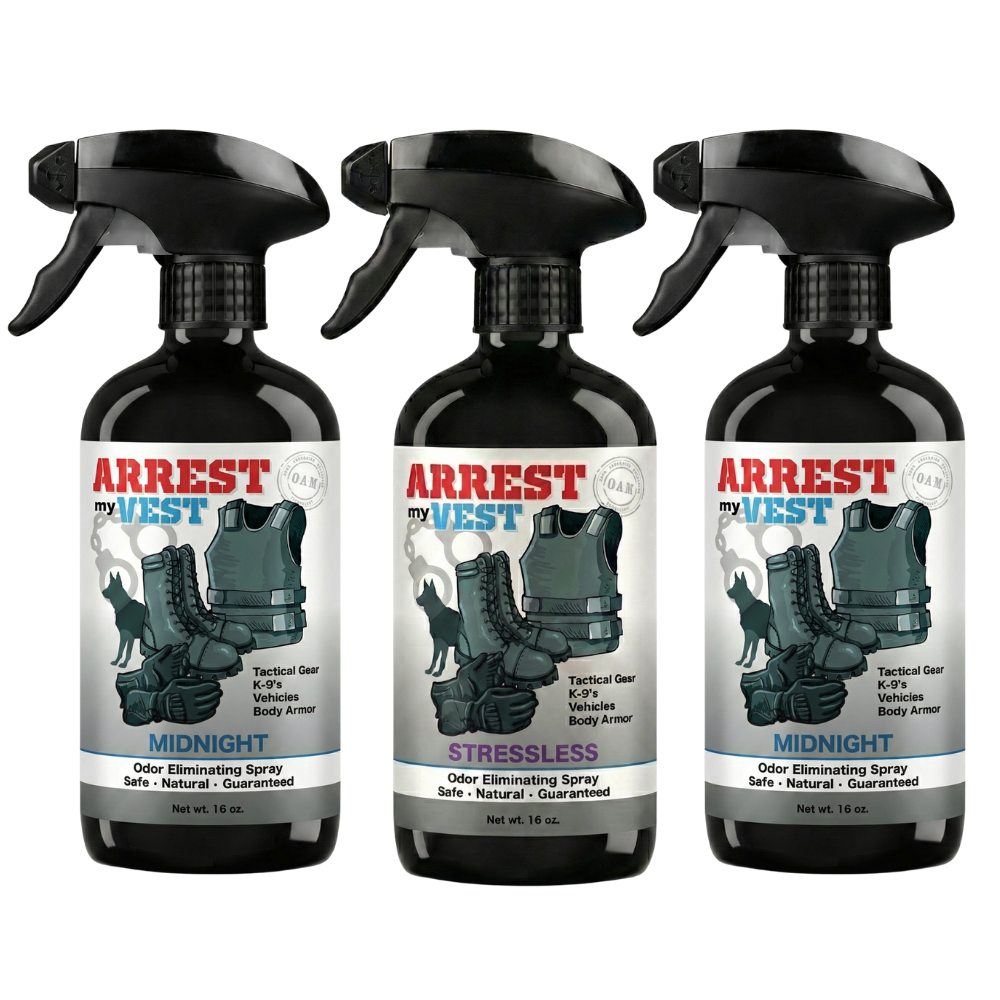 Buy 2 Get 1 FREE 16 oz Spray - Two Arrest My Vest Sprays + 1 The Stink Solution Spray of Choice | Odor Eliminating Spray