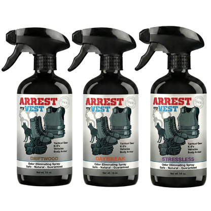 Buy 2 Get 1 FREE 16 oz Spray - Two Arrest My Vest Sprays + 1 The Stink Solution Spray of Choice | Odor Eliminating Spray