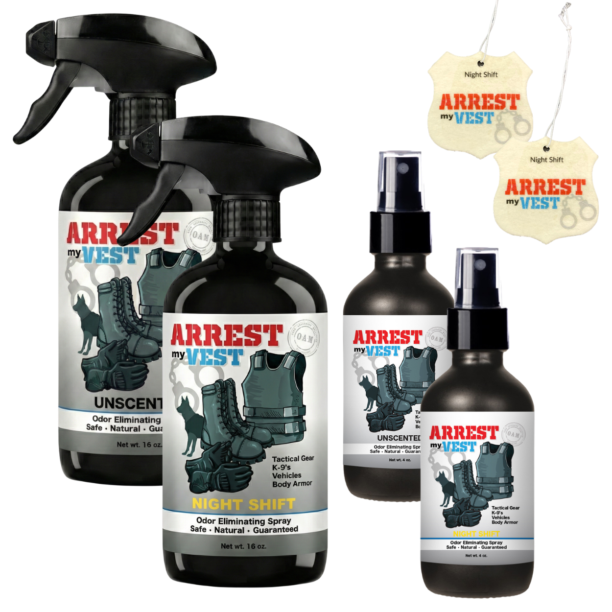 Buy 2 Get 4 FREE - (2) 16 oz Sprays, (2) 4 oz Sprays, + 2 Air Fresheners