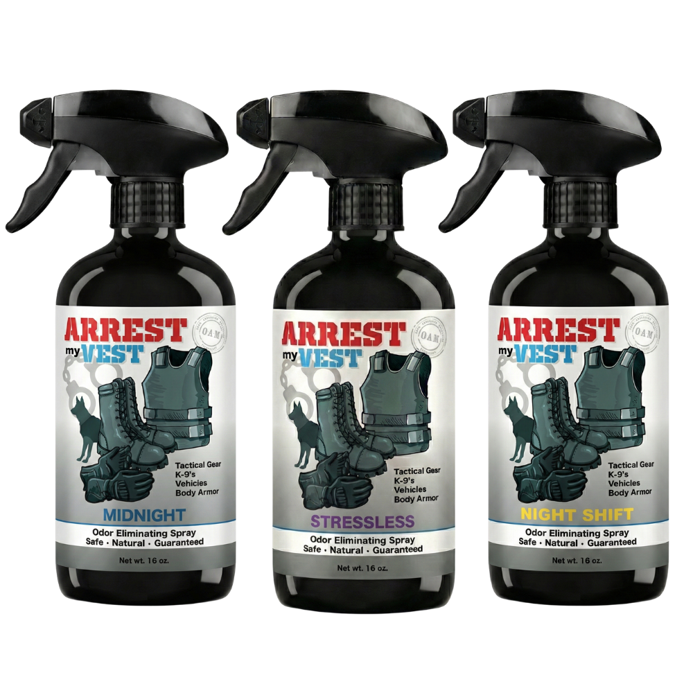 Buy 2 Get 1 FREE 16 oz Spray - Two Arrest My Vest Sprays + 1 The Stink Solution Spray of Choice | Odor Eliminating Spray