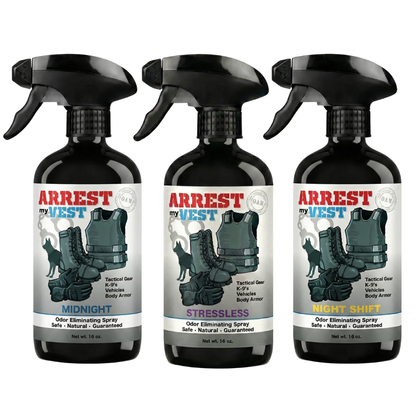 Buy 2 Get 1 FREE 16 oz Spray - Two Arrest My Vest Sprays + 1 The Stink Solution Spray of Choice | Odor Eliminating Spray