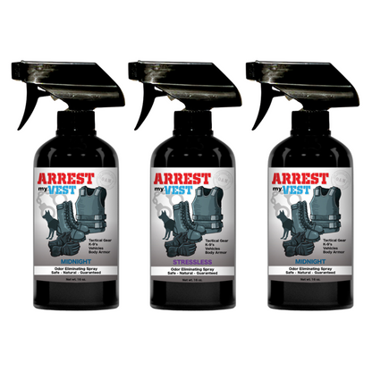Buy 2 Get 1 FREE 16 oz Spray - Two Arrest My Vest Sprays + 1 The Stink Solution Spray of Choice | Odor Eliminating Spray
