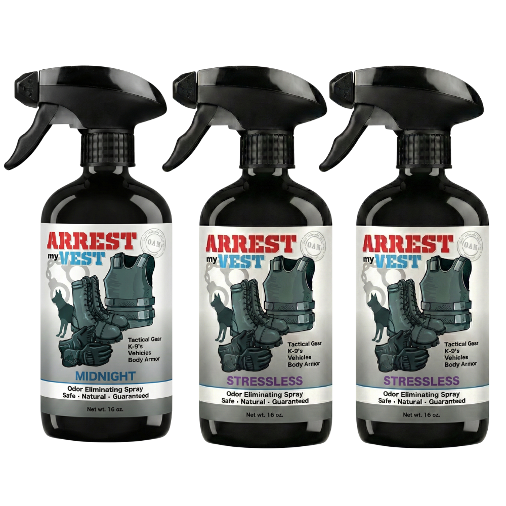 Buy 2 Get 1 FREE 16 oz Spray - Two Arrest My Vest Sprays + 1 The Stink Solution Spray of Choice | Odor Eliminating Spray