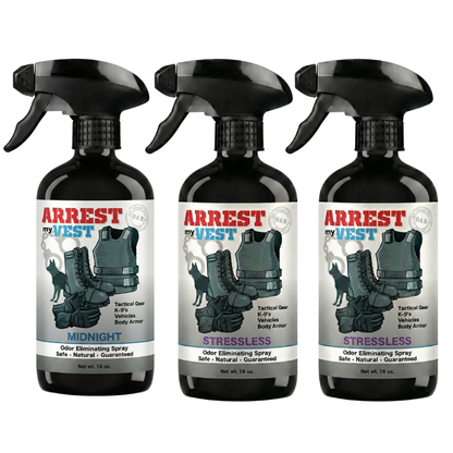 Buy 2 Get 1 FREE 16 oz Spray - Two Arrest My Vest Sprays + 1 The Stink Solution Spray of Choice | Odor Eliminating Spray