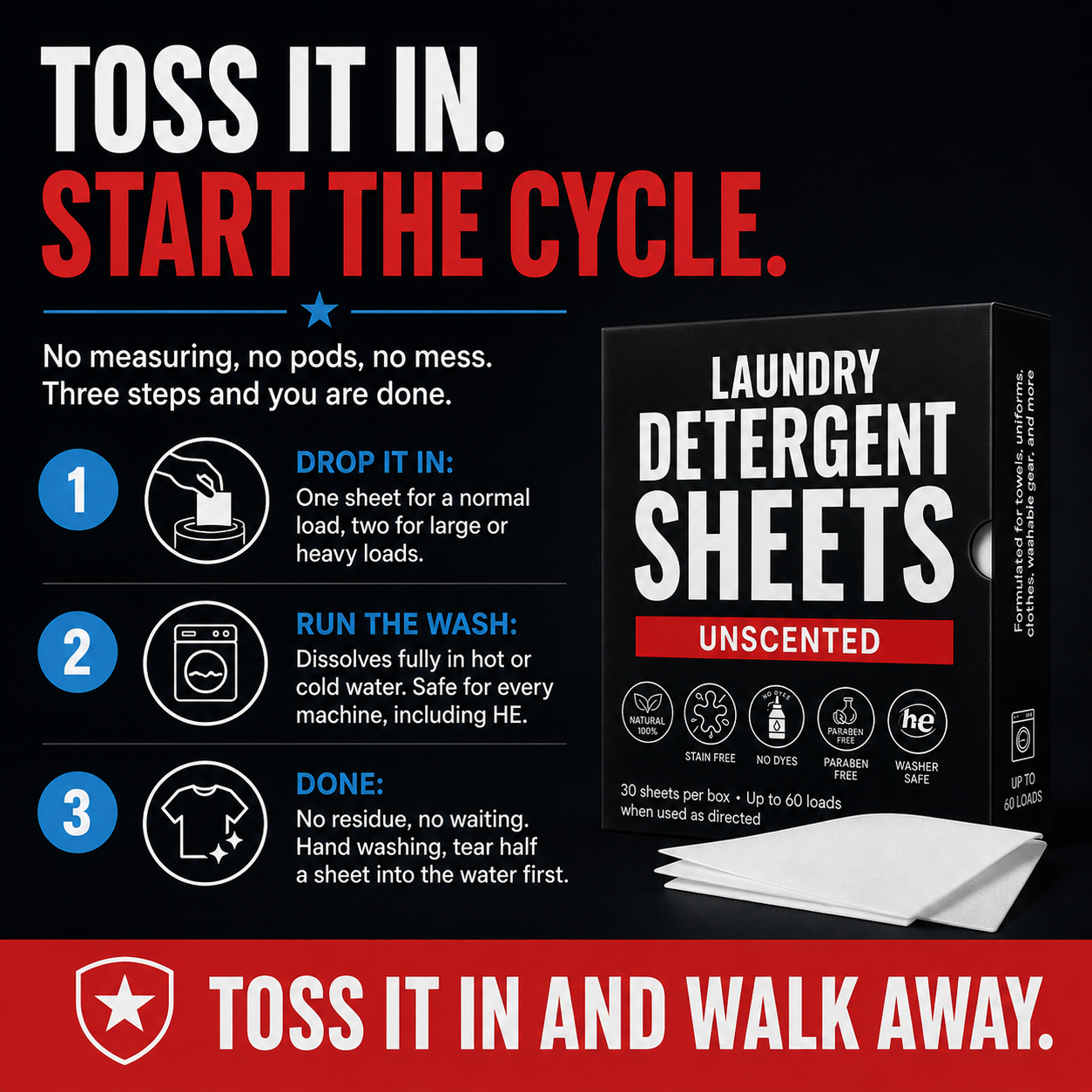 NEW Laundry Starter Kit (Laundry Sheets + Laundry Booster)
