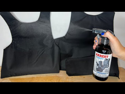 Natural Odor Eliminating Spray for Law Enforcement, Police Officers, & First Responders. Removes sweat and other foul odors from bulletproof vest, tactical gear, duty belts, boots, and more. Safe, non-toxic, enzyme-free formula.