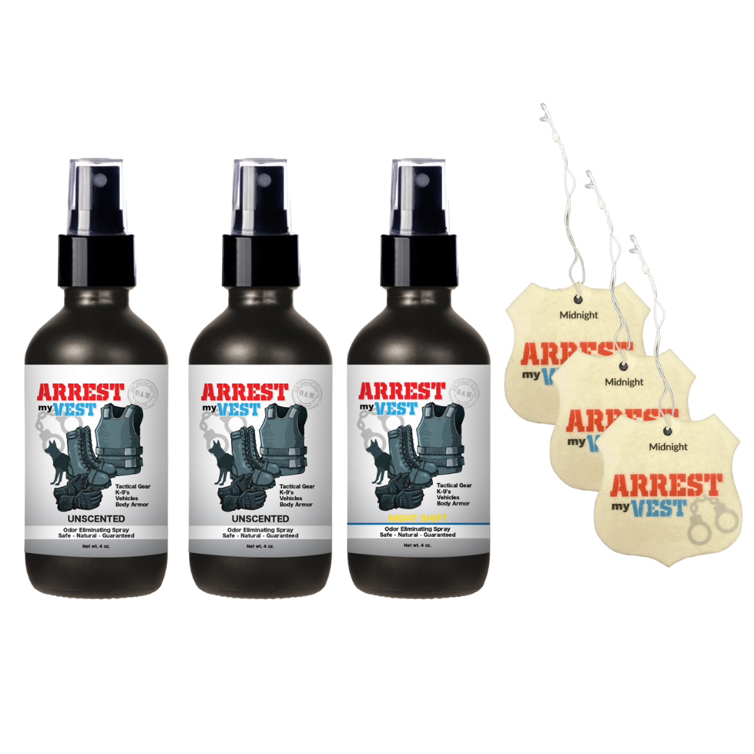 On The Go 3 Pack Bundle - Three 4 oz. Sprays + 3 Car Air Fresheners FREE