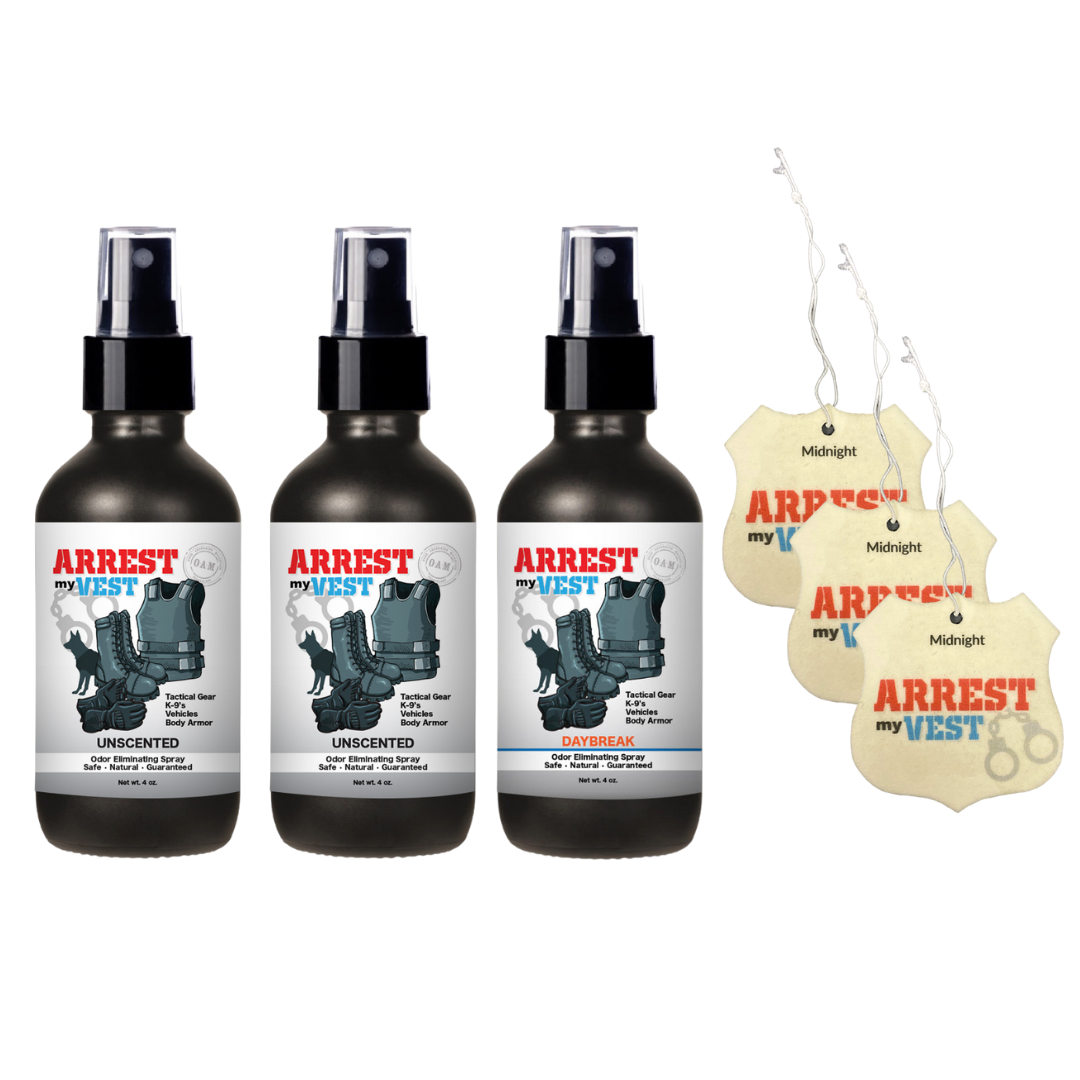 On The Go 3 Pack Bundle - Three 4 oz. Sprays + 3 Car Air Fresheners FREE